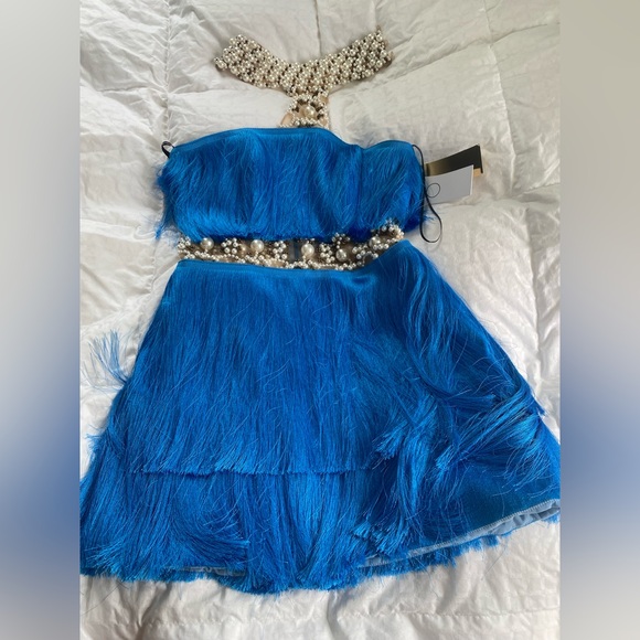 PatBO Hand-Beaded Pearl and Fringe Mini - Picture 3 of 8